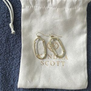 Kendra scott gold and clear earring